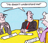 'He doesn't understand me!' 'He doesn't understand me' cartoon.