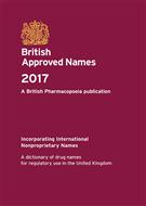 British Approved Names (BAN) 2017 - Front